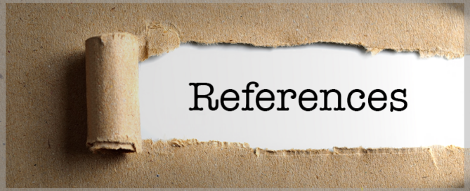 An image of the word "references" on paper revealed underneath a textured paper