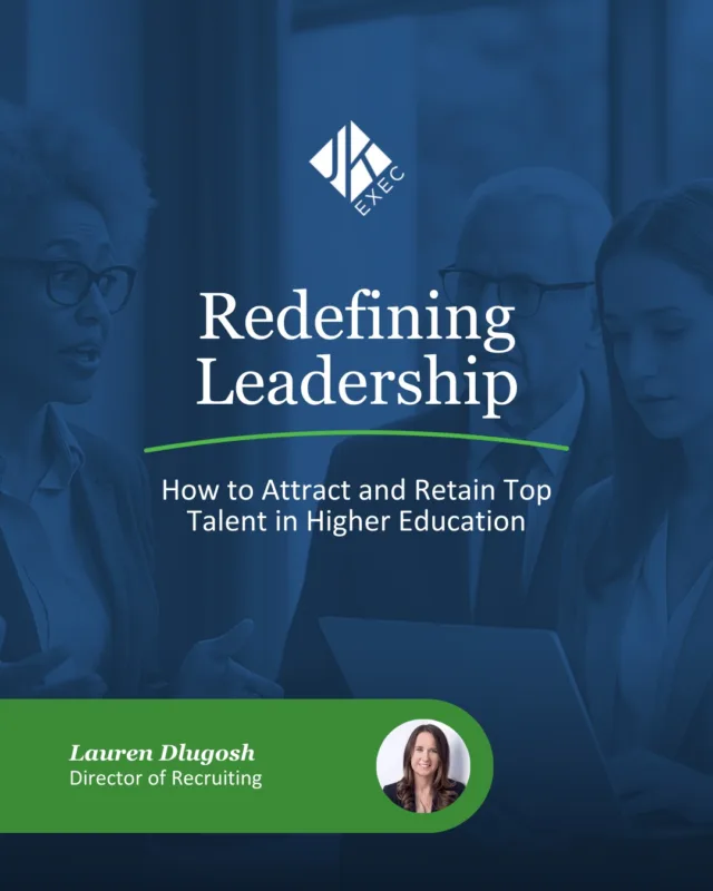 Lauren of JK Executive Strategies, LLC, breaks down what it really takes to attract and retain top leadership talent in higher education, and why it’s time for institutions to evolve.

Want the full article? Check the link in bio!